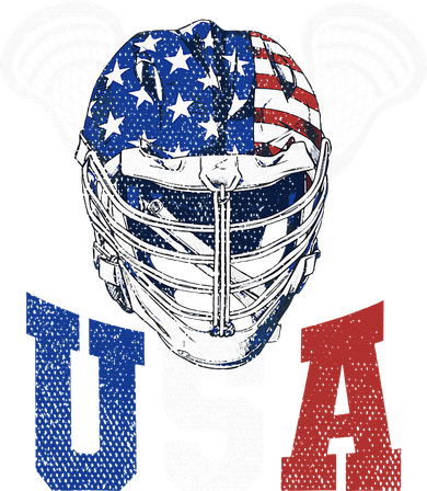 Lacrosse American Flag Lax Helmet 4th Of July USA Patriotic Kids Long Sleeve Shirt