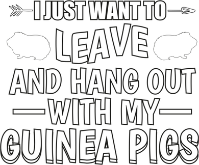 Leave And Hang Out With Guinea Pigs Gift Guinea Pig Funny Gift Tote Bag