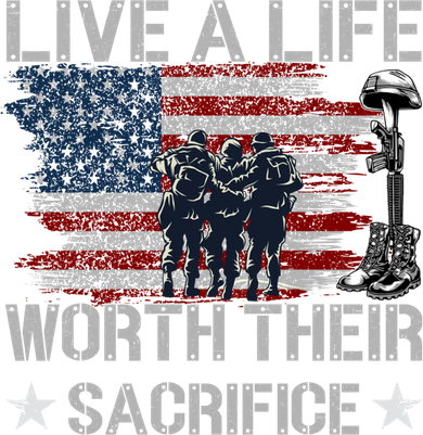 Live A Life Worth Their Sacrifice Gift Veterans Day Gift Coaster