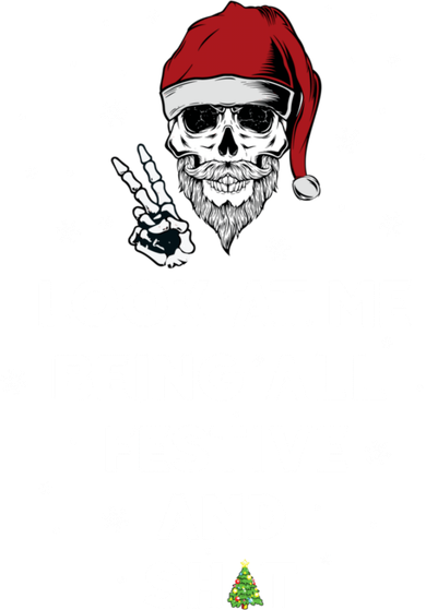 Look At Me Being All Festive And Shit Funny Santa Skeleton Women's Sweatshirt