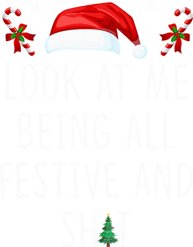 Look At Me Being All Festive And Shit Christmas Tree  Polo