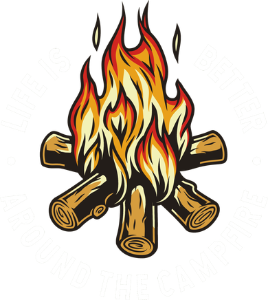 Life Is Better Around The Campfire Hooded Wearable Blanket