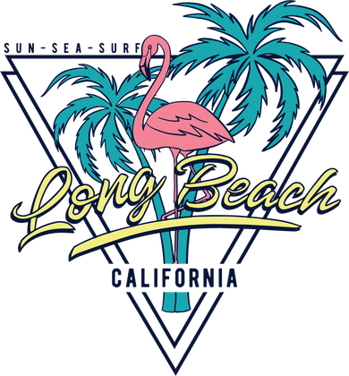 Long Beach California Retro Vibe Women's T-Shirt
