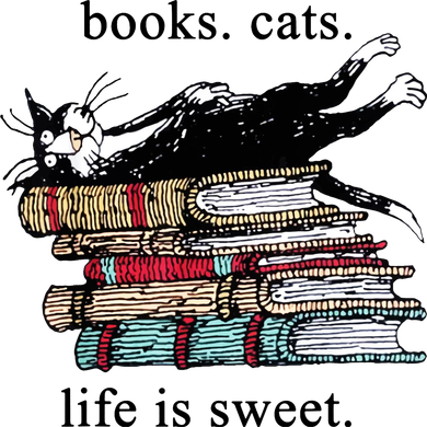 Literary Books Cats Life Is Sweet Coaster