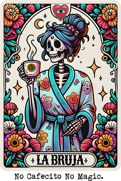 La Bruja No Cafecito No Magic Skeleton Women Kids Sweatshirt