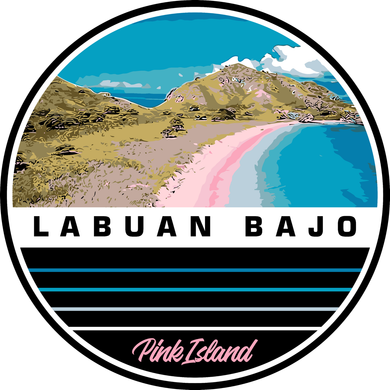 Labuan Bajo Pink Island Doggie Tank