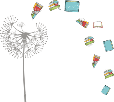 Library Books Reading Lover Gift Dandelion Book Reading Gift Golf Towel