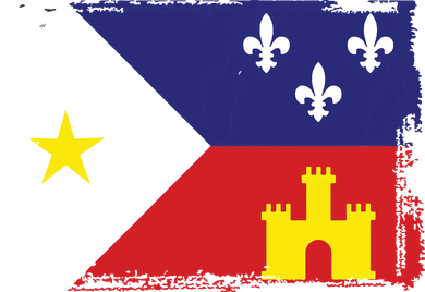 Louisiana Cajun Acadiana Flag Kids Hoodie