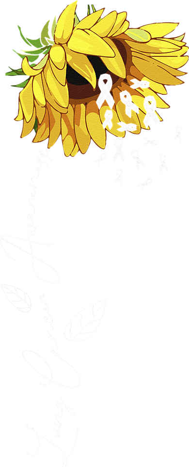Lung Cancer Awareness Sunflower Beanie