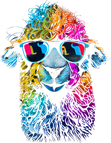 Lama Colorful Cool Alpaca Alpacalover Tote Bag