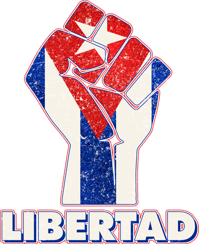 Libertad Cuba Cuban Flag Protest Fist Women's Long Sleeve Shirt