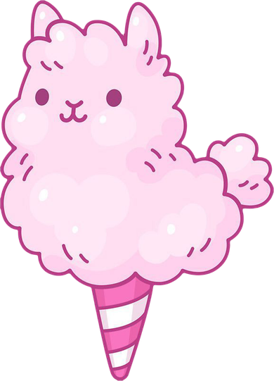 Llama Cotton Candy Hat