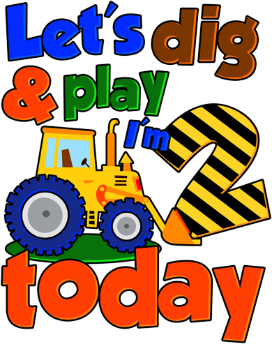 Let's Dig And Play I'm 2 Two Today 2nd Birthday Party Excavator Kids Plaid Pajama Set