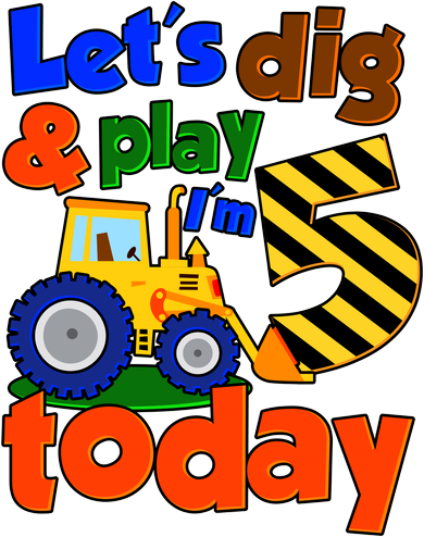 Let's Dig And Play I'm 5 Five Today 5th Birthday Party Excavator Women's Tank Top