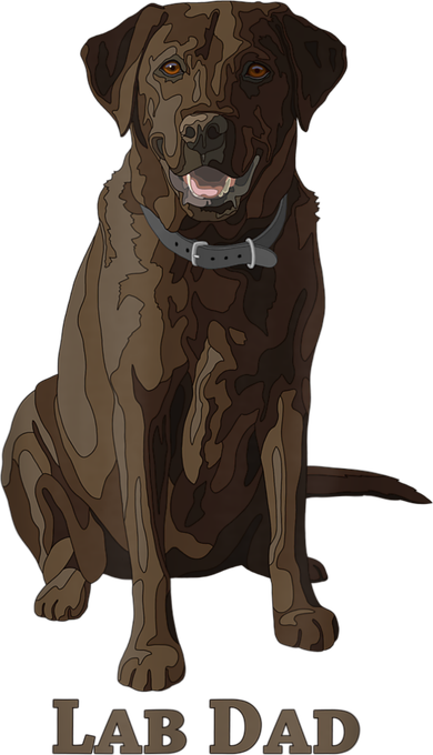 Lab Dad Chocolate Labrador Retriever Dog Lover Women's Hoodie