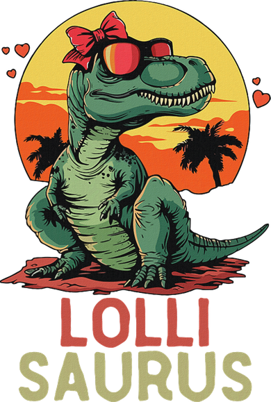 Lollisaurus Dino Dinosaur Lolli Saurus T Rex Funny Trex Women's Long Sleeve Shirt