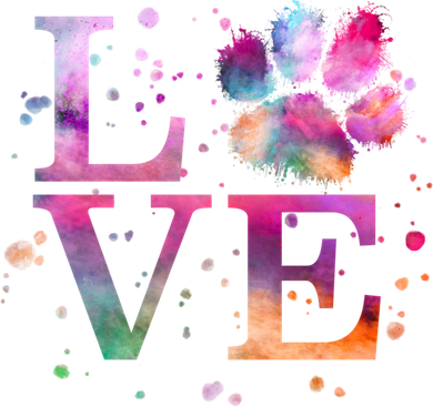 Love Dog Paw Print Colorful National Animal Shelter Week Gift Women's Tank Top