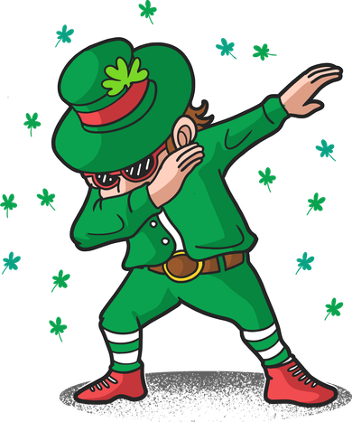Leprechaun Dab St Patrick's Day Party Kids Hoodie