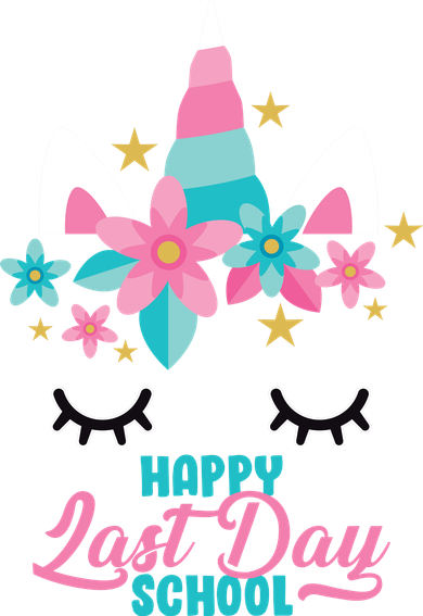 Happy Last Day Of School Unicorn Face Women's Sweatshirt