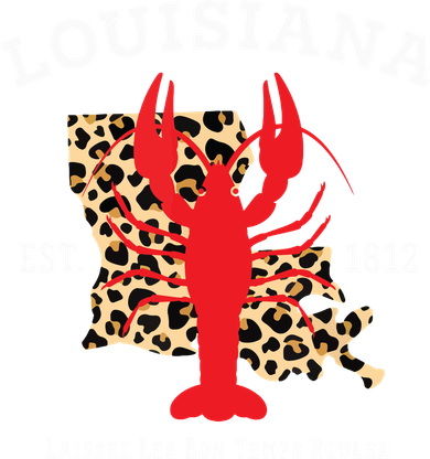 Louisiana Est 1812 Crawfish Leopard New Orleans Mardi Gras Baby Bodysuit