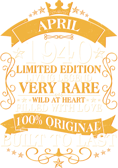 Vintage Limited Edition April 1940 Birthday Toddler Long Sleeve