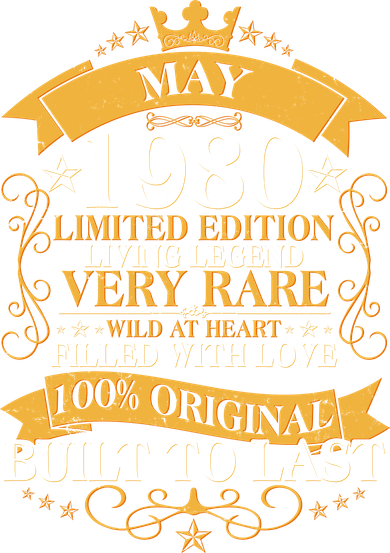 Vintage Limited Edition May 1980 Birthday Tank Top