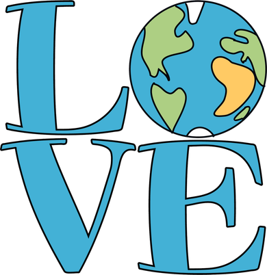 Love Earth Earth Day Simple Letter Box Baby Bodysuit