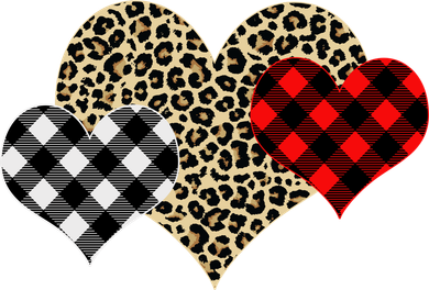 Cute Stylish Leopard Plaid Print Valentine Hearts Doggie Tank