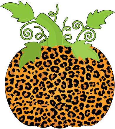 Leopard Print Pumpkin Women's V-Neck T-Shirt