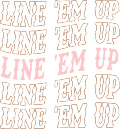 Line 'Em Up Retro Country's Slogan Bucket Hat