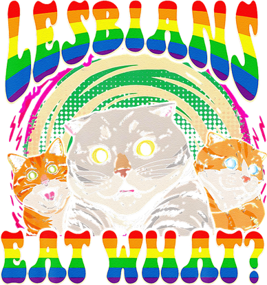 Lesbians Eat What Cat National Coming Out Day LGBQ Pride Kids Long Sleeve Shirt