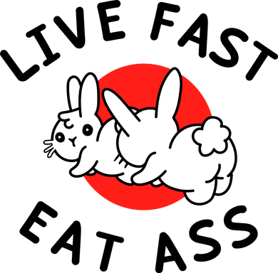 Live Fast Eat Ass Funny Bunny Backpack