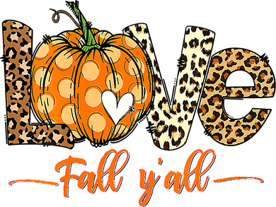Love Fall Y'All Leopard Pumpkin Fall Mousepad