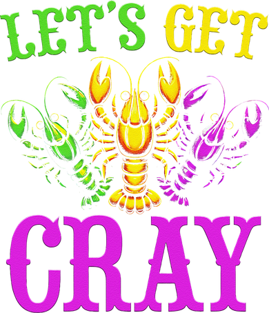 LetS Get Cray Mardi Gras Crawfish Pajama Set