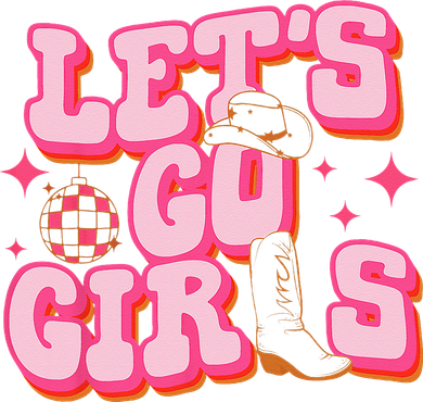 Lets Go Cowgirl Hat Cowboy Boots Bachelorette Party Button