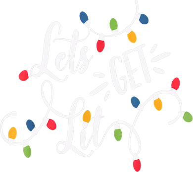 Let's Get Lit Funny Christmas Lights Xmas Maching Pijama TShirt Women's T-Shirt
