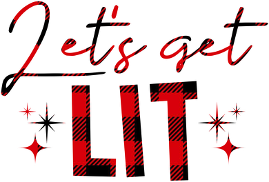 Lets Get Lit Christmas Holiday Party Women's T-Shirt