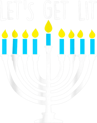 Let's Get Lit Funny Hanukkah Chanukah Pajamas Girls Kids T-Shirt