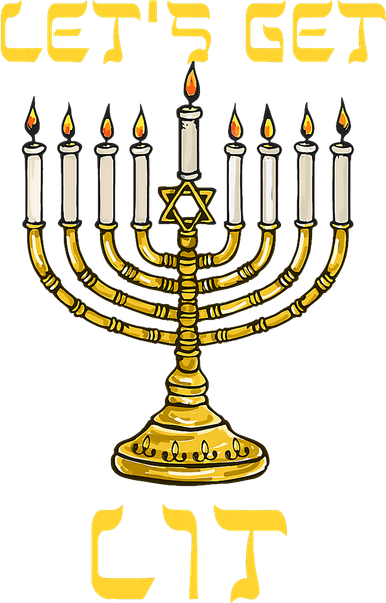 Lets Get Lit Chanukah Happy Hanukkah Funny Menorah Jewish Baby Bodysuit