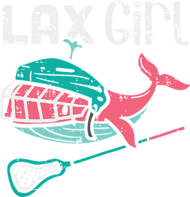 Lax Girl Lacrosse Whale Cute Sport Player Goalie Golf Towel