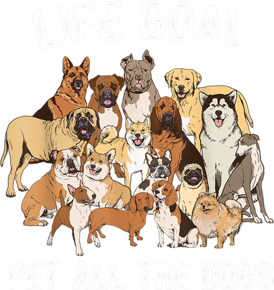 Life Goal Pet All The Dogs Shirt Funny Dog Lover TShirt Coaster