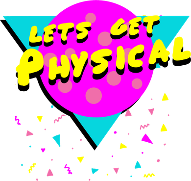 Lets Get Physical Retro 80s  Doggie Tank