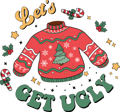 Lets Get Ugly Funny Christmas Transport Backpack