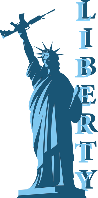 Stature Of Liberty Holding AR-15 Assault Rifle Women's T-Shirt