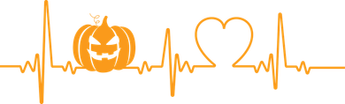 Love Pumpkins Halloween Heartbeat Ornament