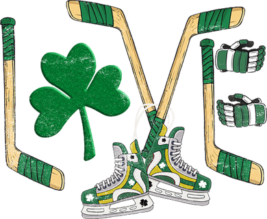 Love Hockey St Patrick's Day Women's Dry Zone Grid Polo