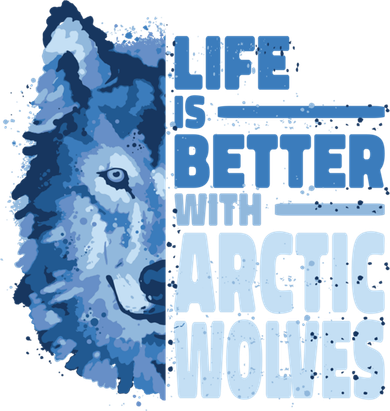 Life Is Better With Arctic Wolves Retro Arctic Wolf Gift Women's Sweatshirt