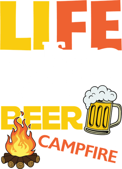 Life Is Better With A Beer And A Campfire Gift For Beer Day Kids Hoodie
