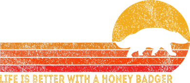 Life Is Better With A Honey Badger Funny Honey Badger Retro Ornament