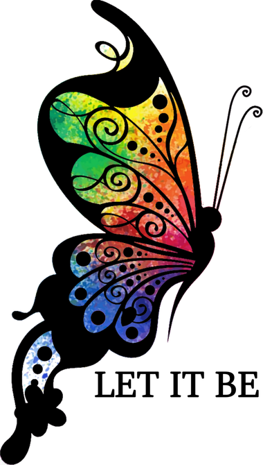 Let It Be Colorful Butterfly Coaster